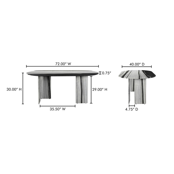 Celia - Oval Dining Table - Gray