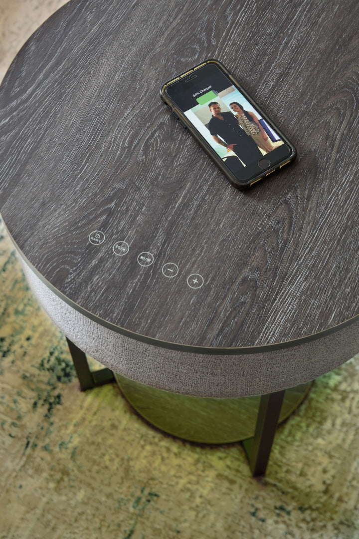 Sethlen - Gray / Black - Accent Table