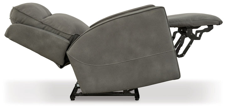 Next-Gen Durapella - Slate - Power Recliner / Adj Headrest - Fabric