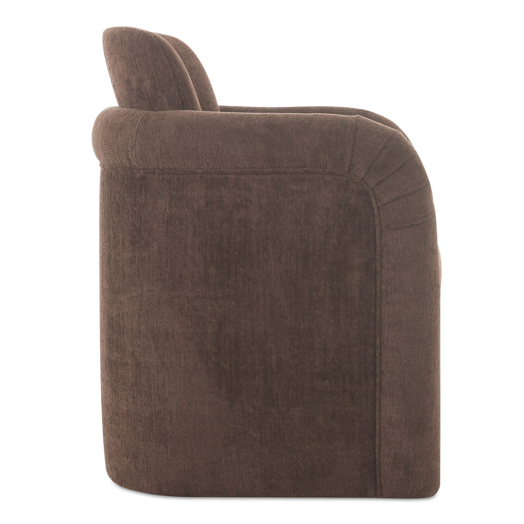 Mesto - Rolling Dining Chair - Dark Brown