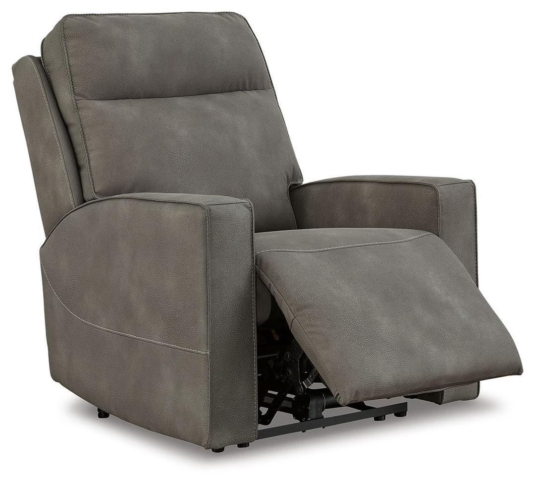 Next-Gen Durapella - Slate - Power Recliner / Adj Headrest - Fabric