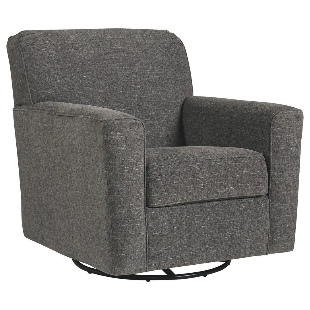 Ashley 9831042 Alcona - Charcoal - Swivel Glider Accent Chair