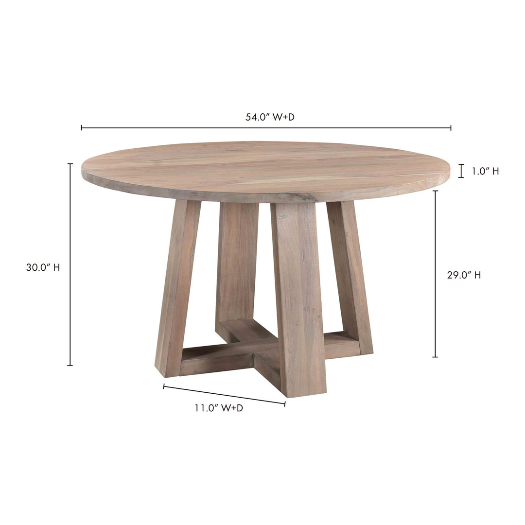 Tanya - Round Dining Table - Gray