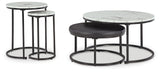 Jusmour - Occasional Nesting Table (Set of 4) - Black / White