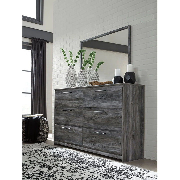 Ashley B221/31/36/46/58/56S/60(2)/91(2)/B100-14 Baystorm - Gray - 10 Pc. - Dresser, Mirror, Chest, King Panel Bed with 6 Storage Drawers & 2 Nightstands