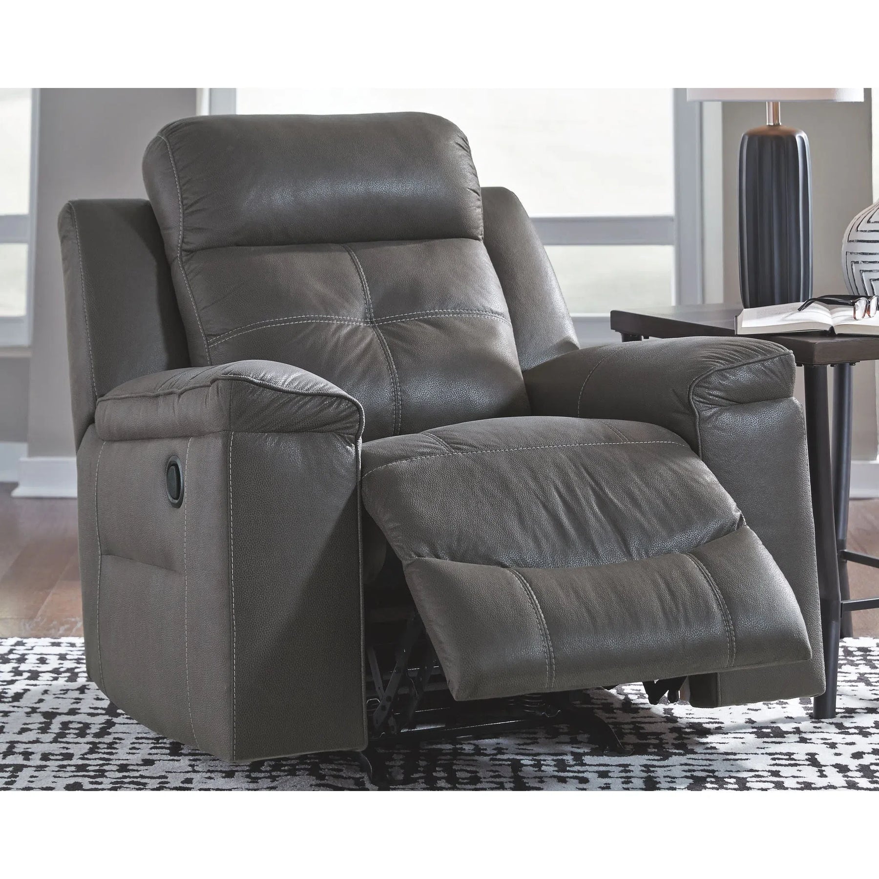 Gray rocker best sale recliner