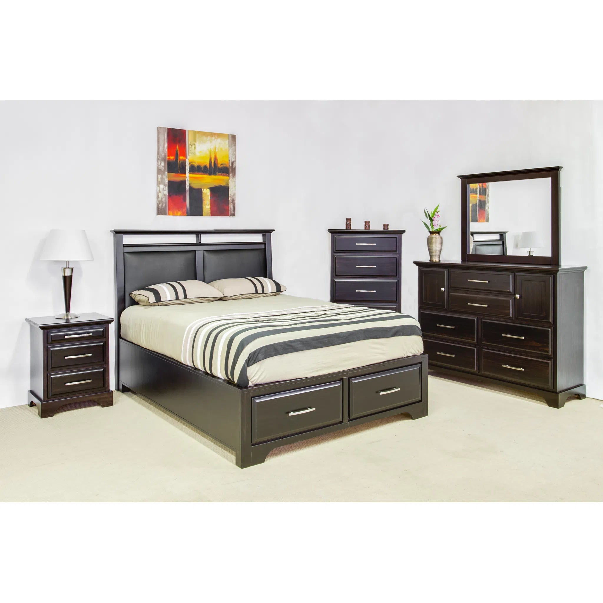 Sameena Queen Storage Bed