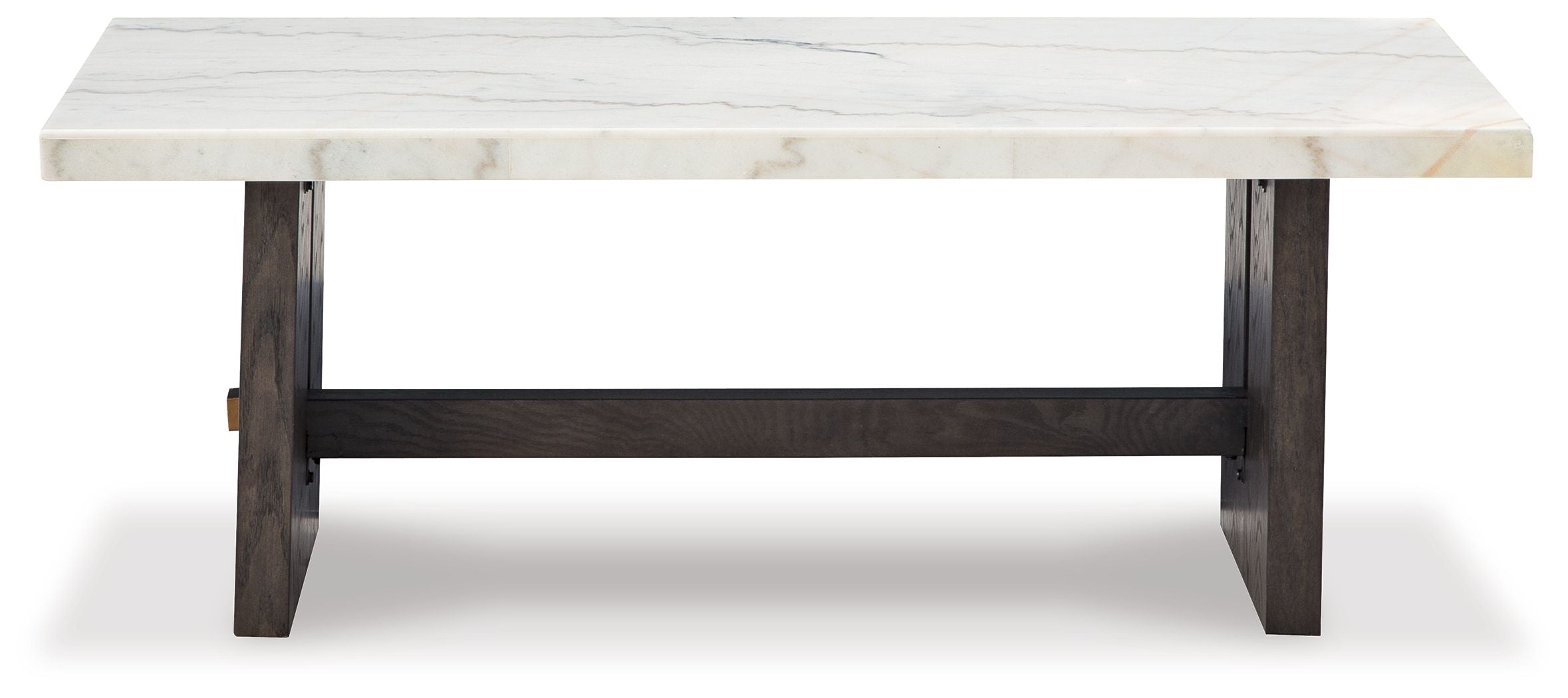 Burkhaus - Rectangular Cocktail Table - White / Dark Brown