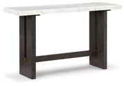 Burkhaus - Sofa Table - White / Dark Brown