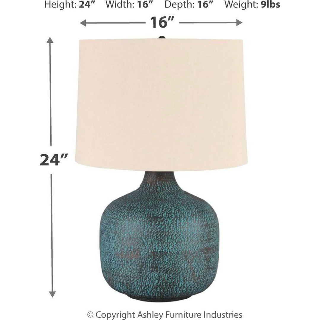 Ashley L207304 Malthace - Patina - Metal Table Lamp (1/CN)