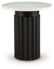 Wainstone - Accent Table - Black / White