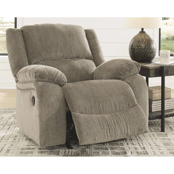 Ashley 76505/88/94/25 Draycoll - Pewter - REC Sofa, DBL REC Loveseat with Console & Rocker Recliner