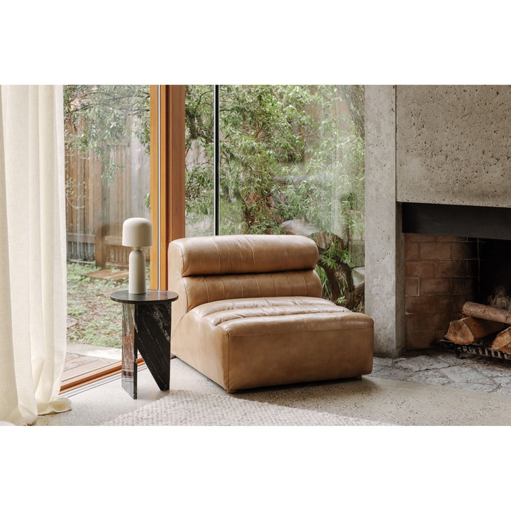 Ramsay - Leather Slipper Chair - Light Brown