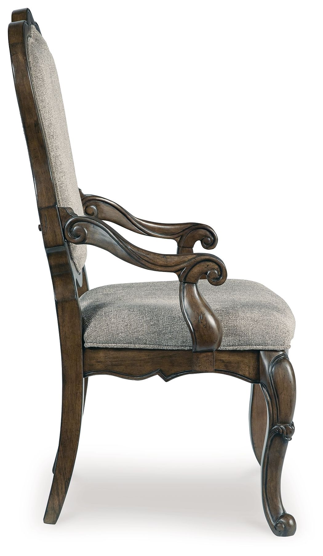 Maylee - Dark Brown - Dining Upholstered Arm Chair