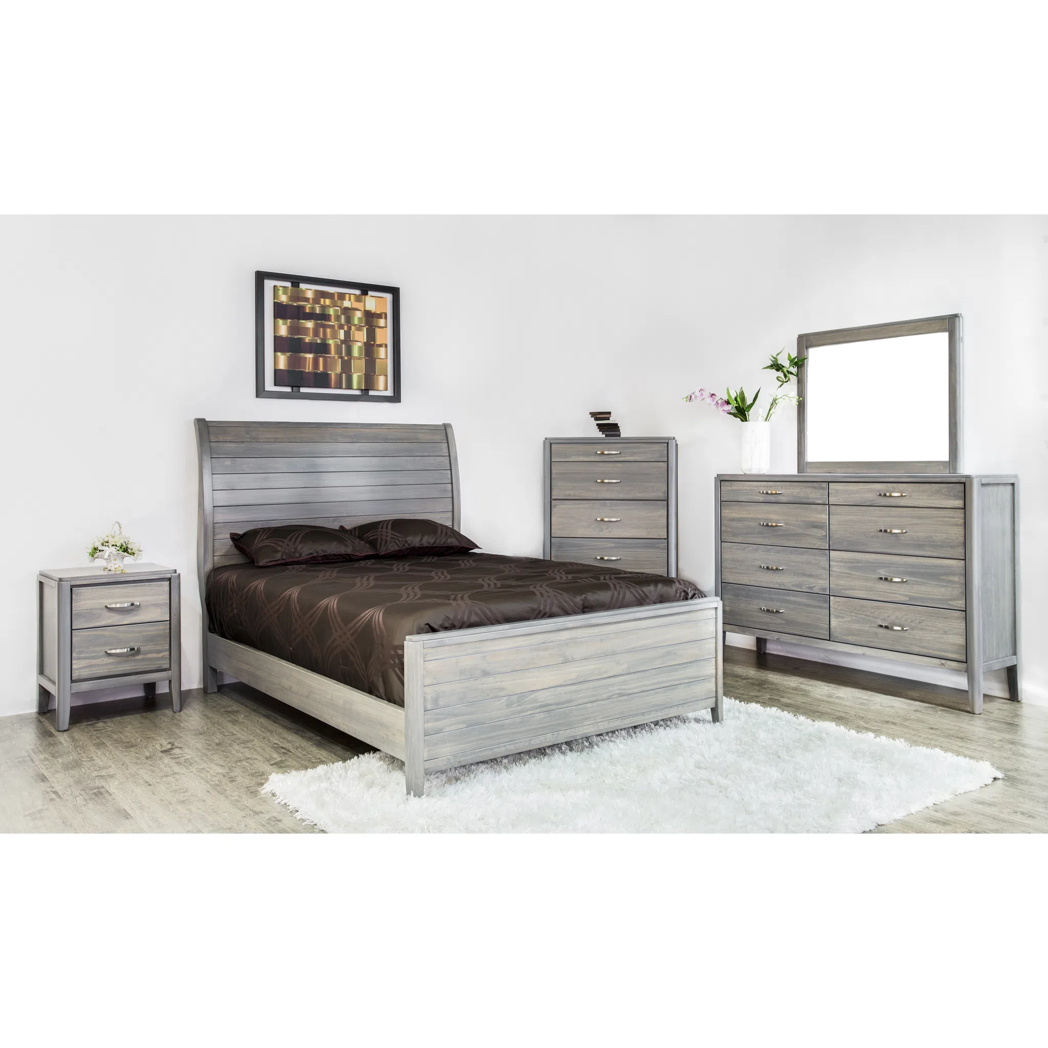 Sage King Panel Bed