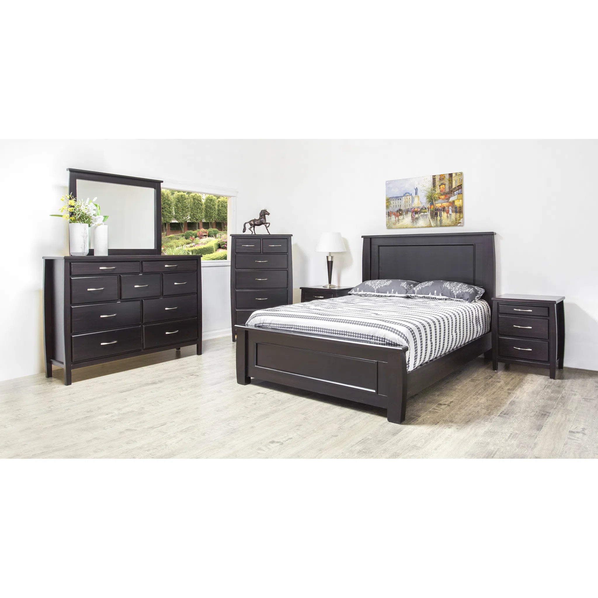 Tofino Solid Wood Queen Panel Bed - Made In Canada