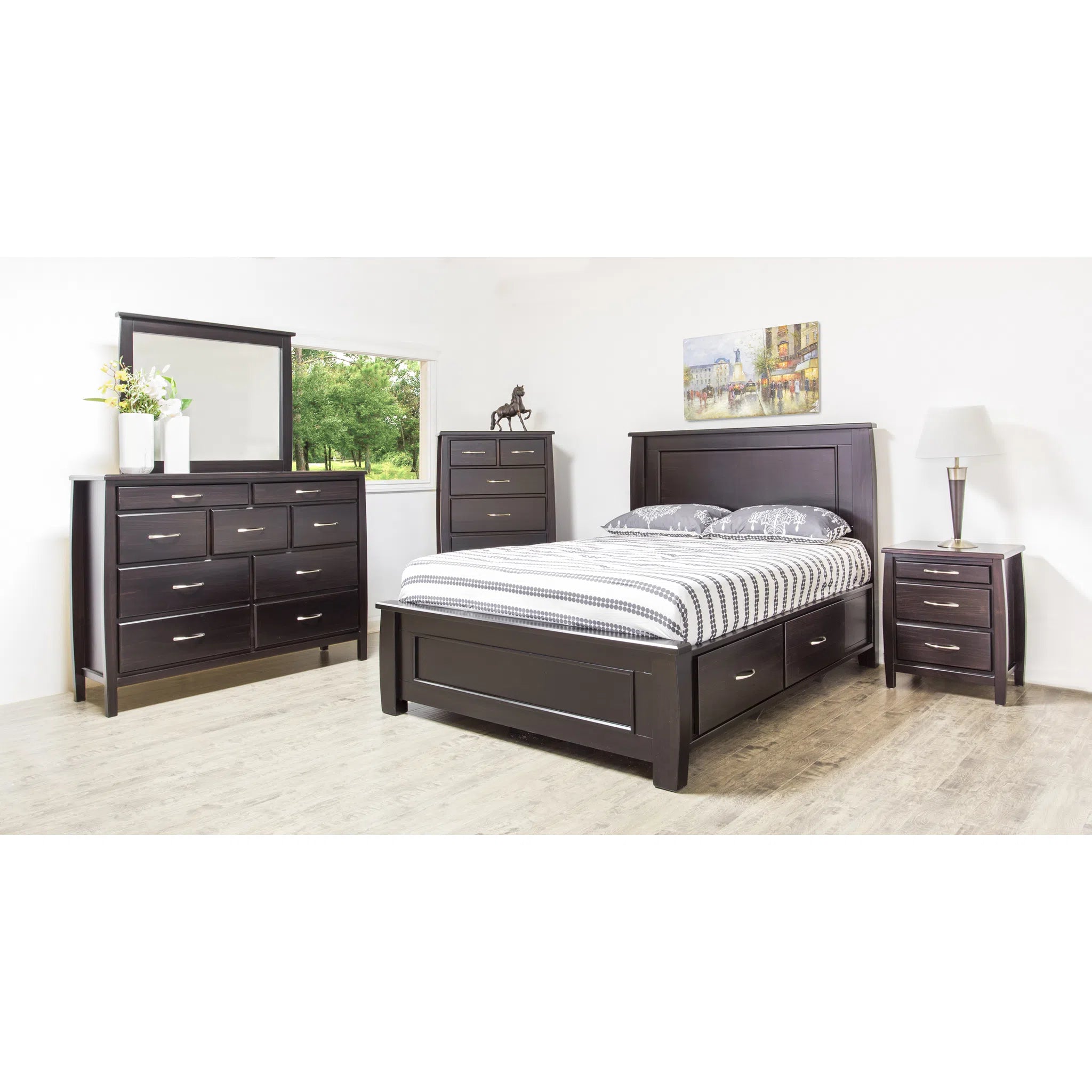 Tofino Solid Wood King Storage Bed - Made In Canada
