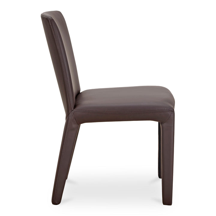 Monte - Dining Chair Vegan Leather (Set of 2) - Dark Brown