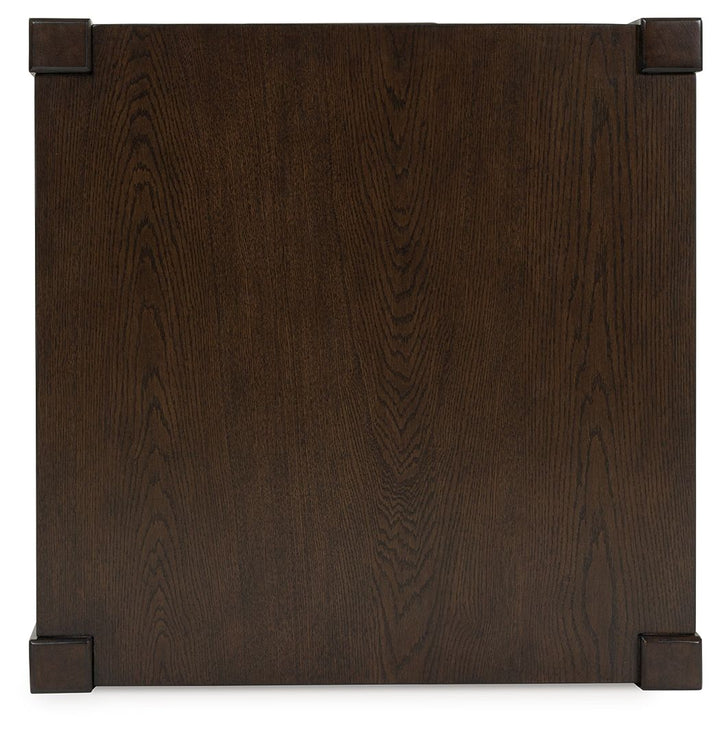 Breckington - Dark Brown - Square End Table