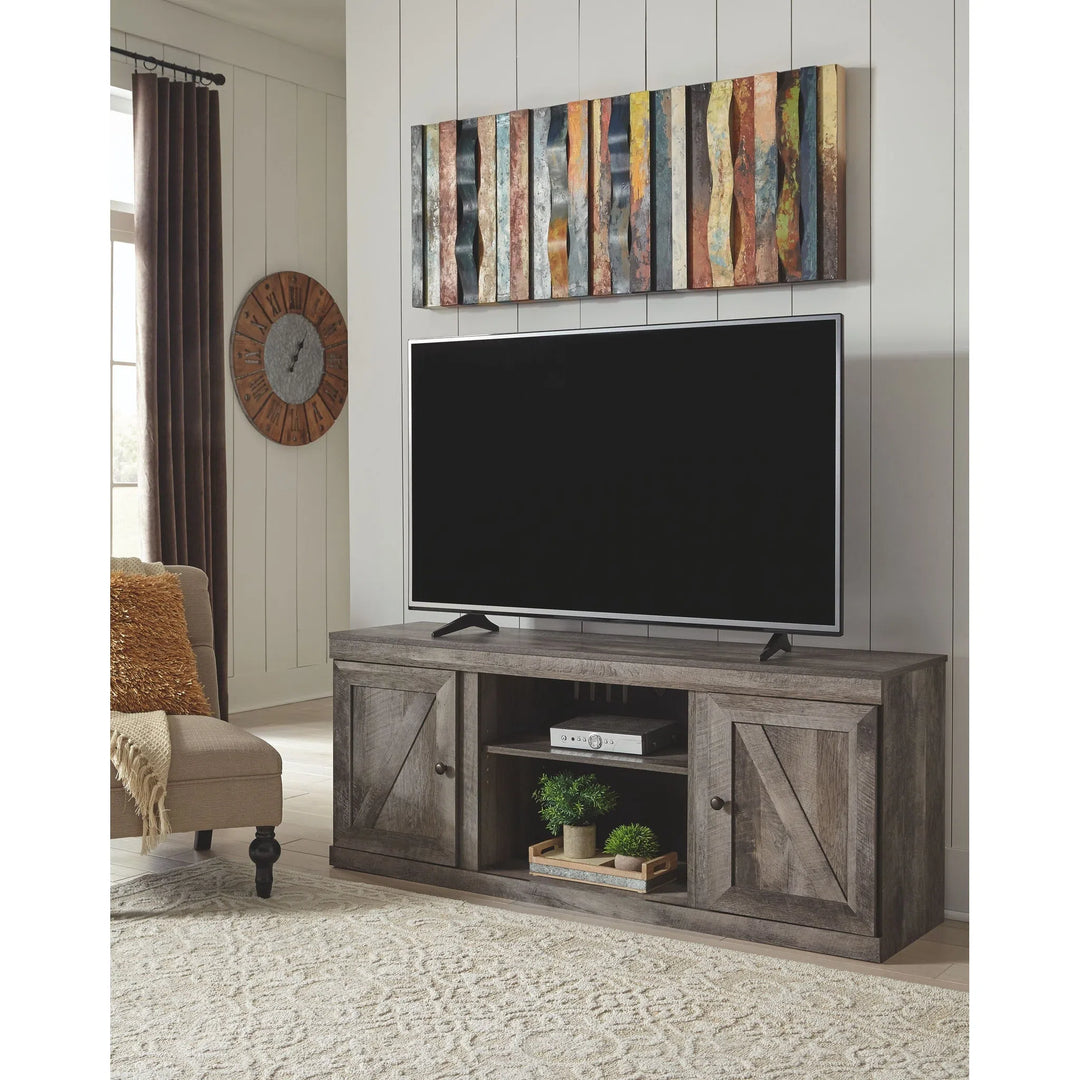 Ashley EW0440 168 Wynnlow Gray LG TV Stand w Fireplace Option