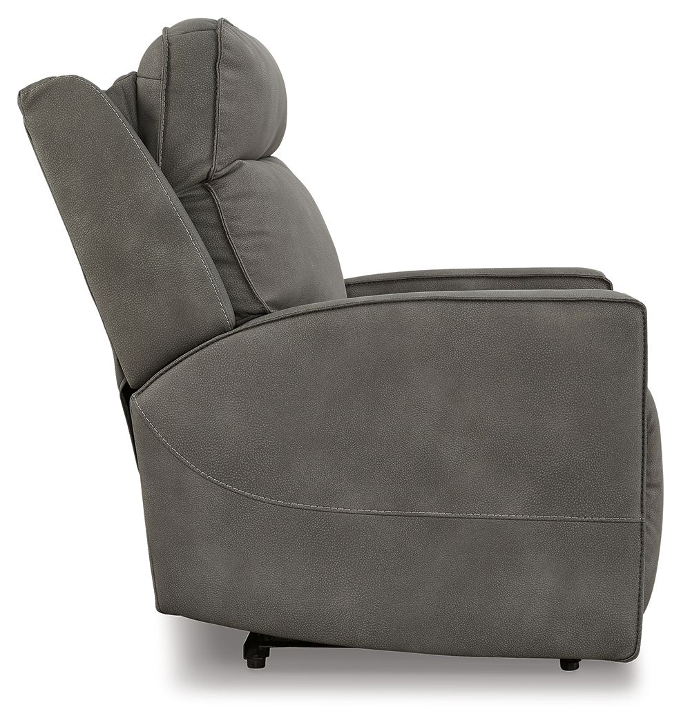 Next-Gen Durapella - Slate - Power Recliner / Adj Headrest - Fabric