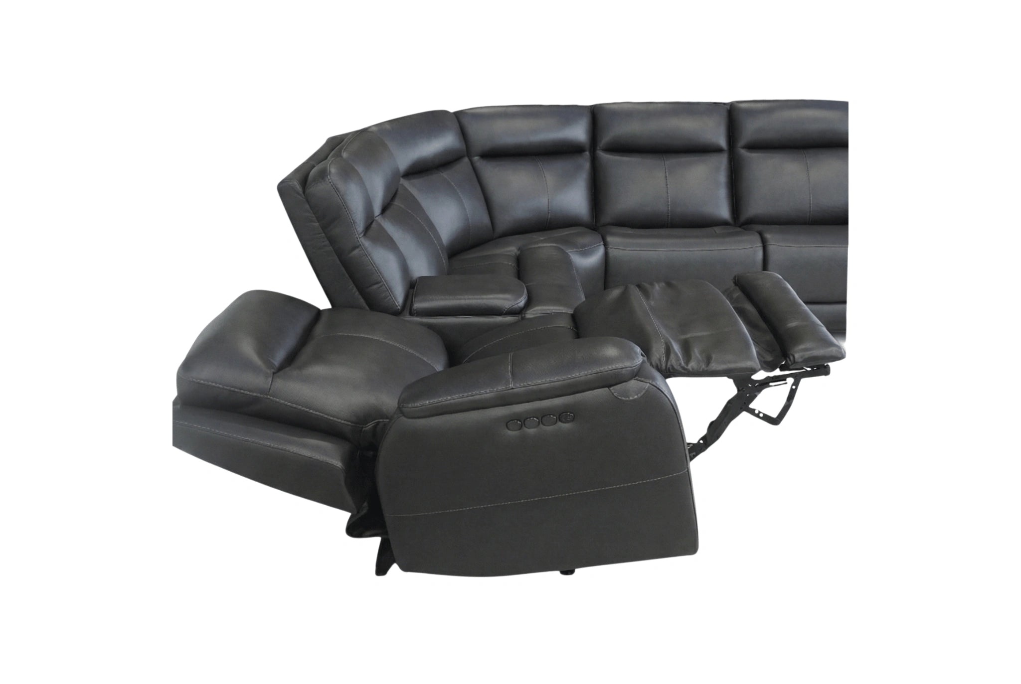 Kona Leather Power Reclining Sectional