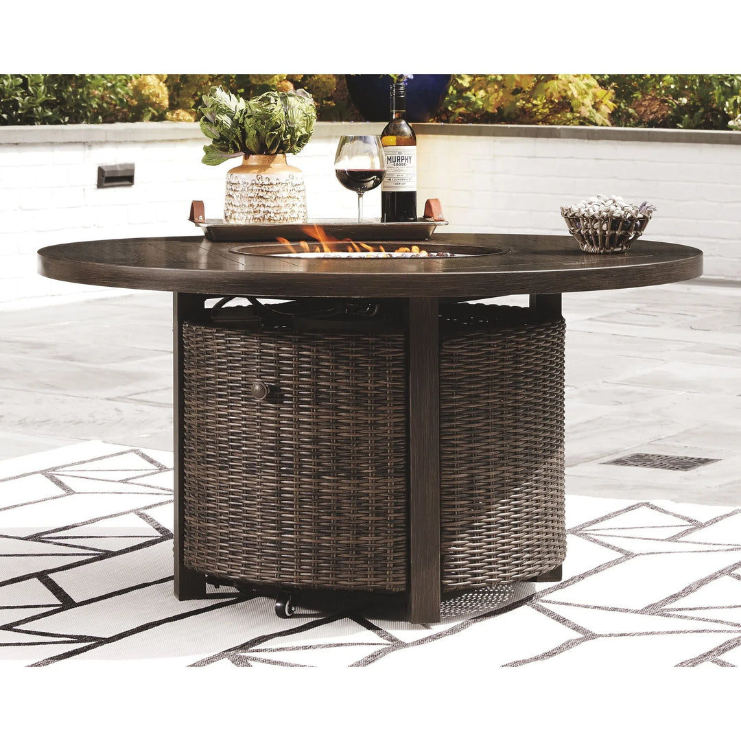 Ashley P750-776 Paradise Trail - Medium Brown - Round Fire Pit Table