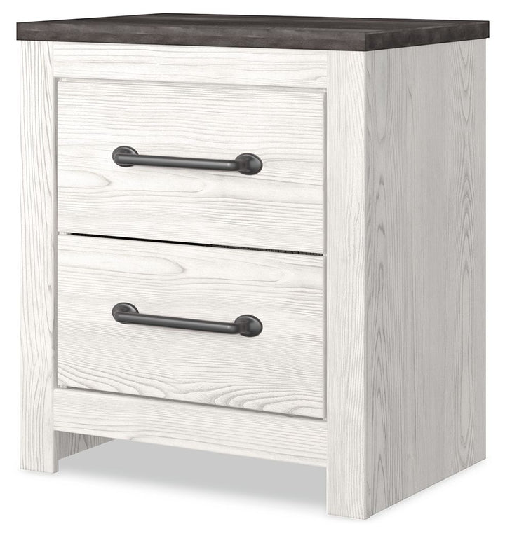 Gerridan - Two Drawer Night Stand - White / Gray