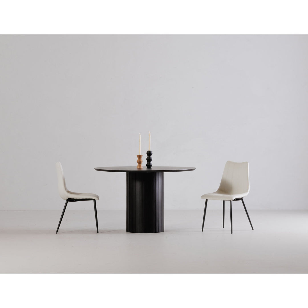 Povera - Round Dining Table - Black - Acacia Wood