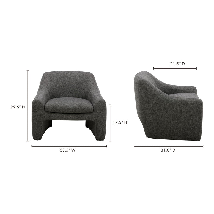 Kenzie - Accent Chair - Dark Gray