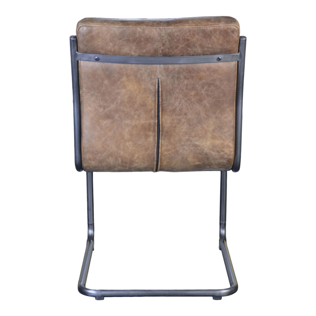 Ansel - Dining Chair Leather (Set of 2) - Grazed Brown