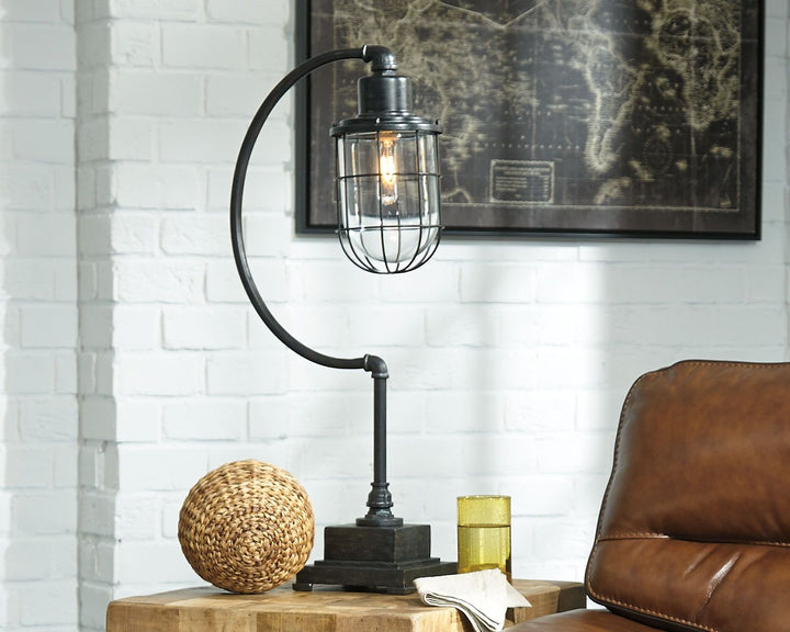 Jae - Antique Black - Metal Desk Lamp