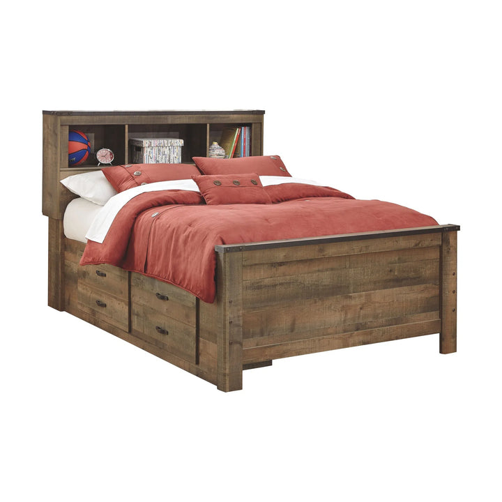 Ashley B446/65/84/50/B100-12 Trinell - Brown - Full Panel Bed with 2 Storage Drawers