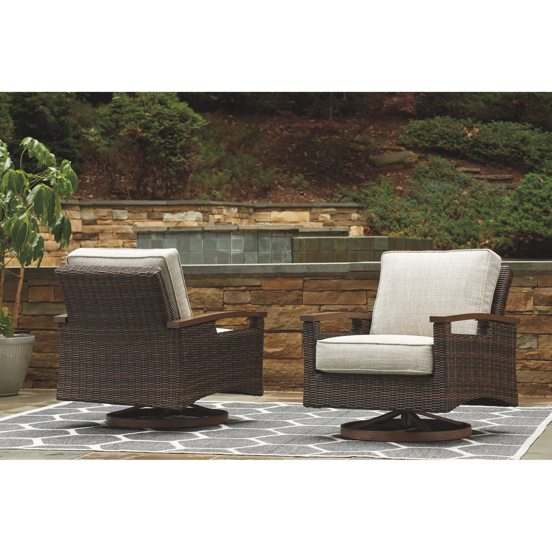 Ashley P750-821 Paradise Trail - Medium Brown - Swivel Lounge Chair