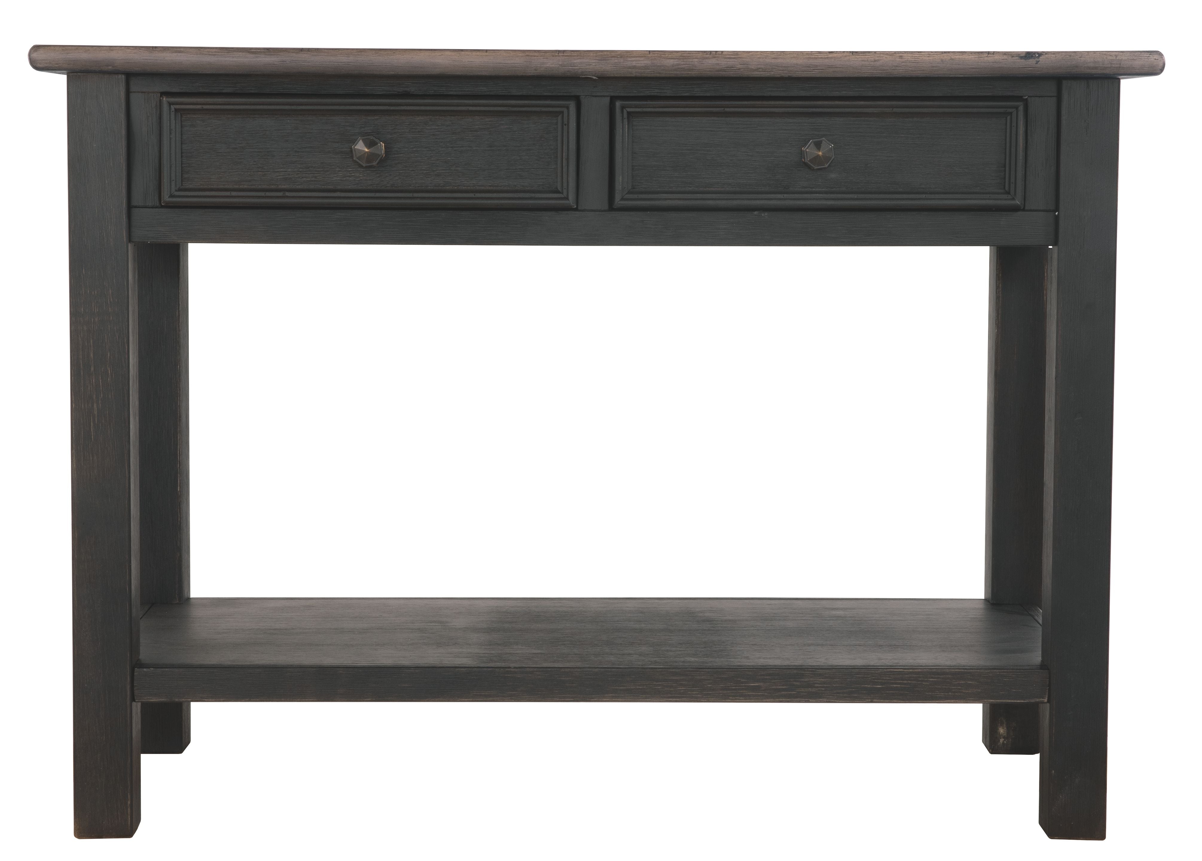 Tyler Creek - Sofa Table - Grayish Brown / Black