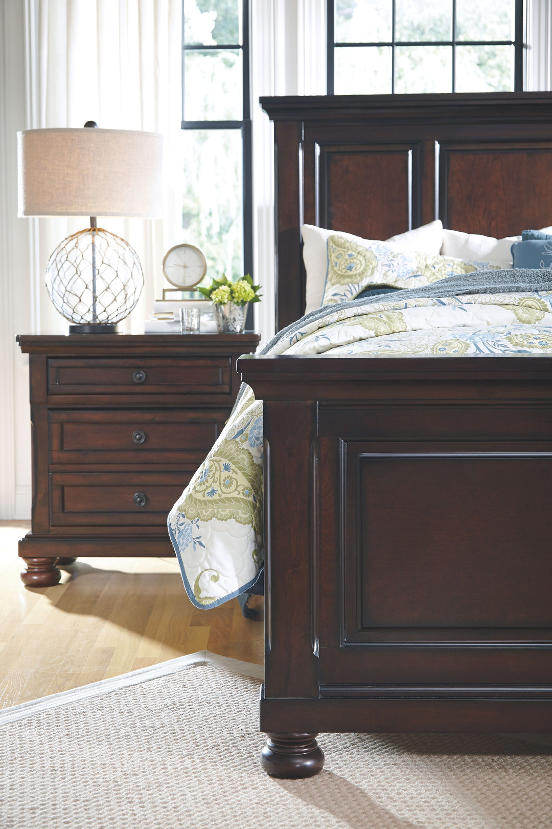 Porter - Dark Brown - Two Drawer Night Stand