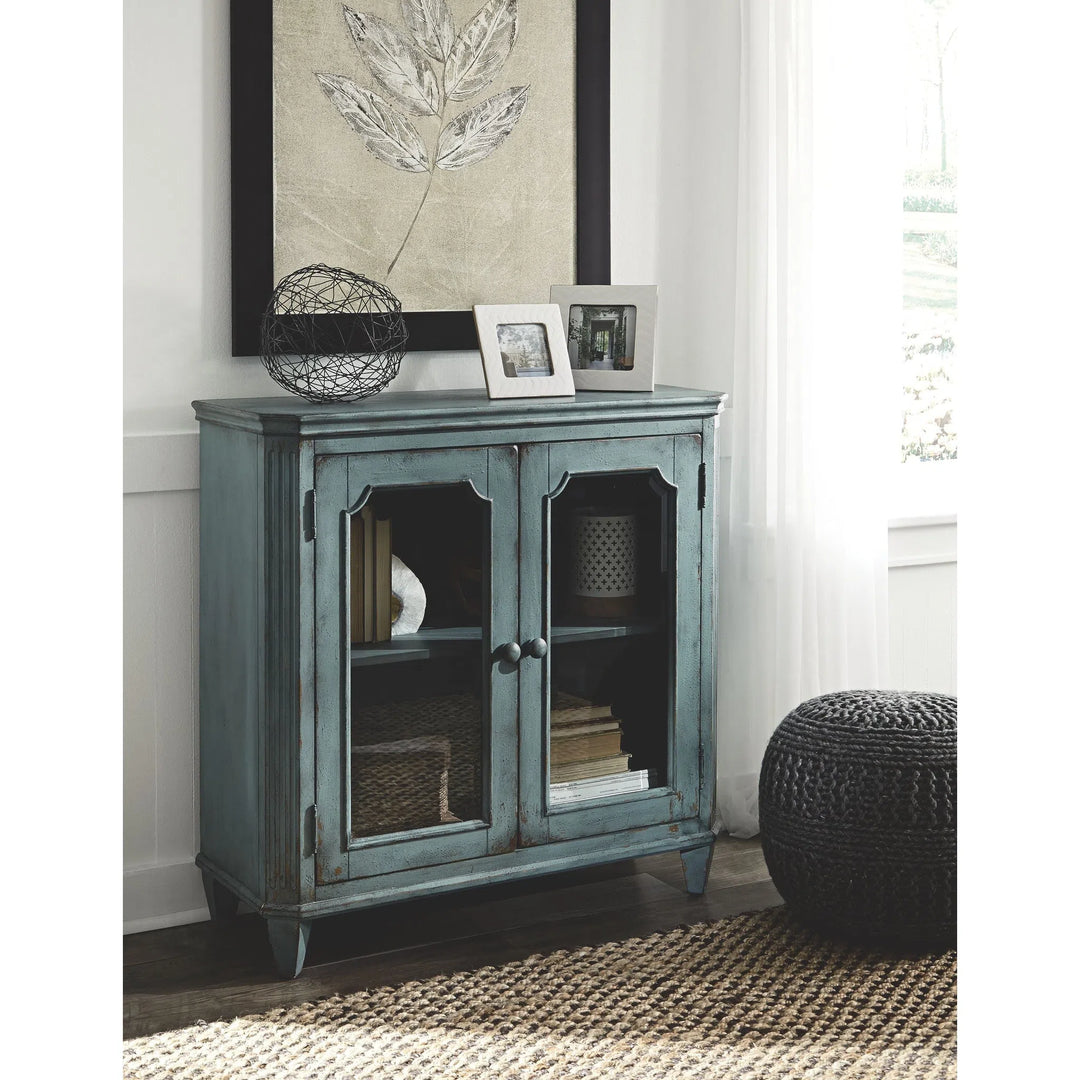 Ashley T505-742 Mirimyn - Antique Teal - Accent Cabinet