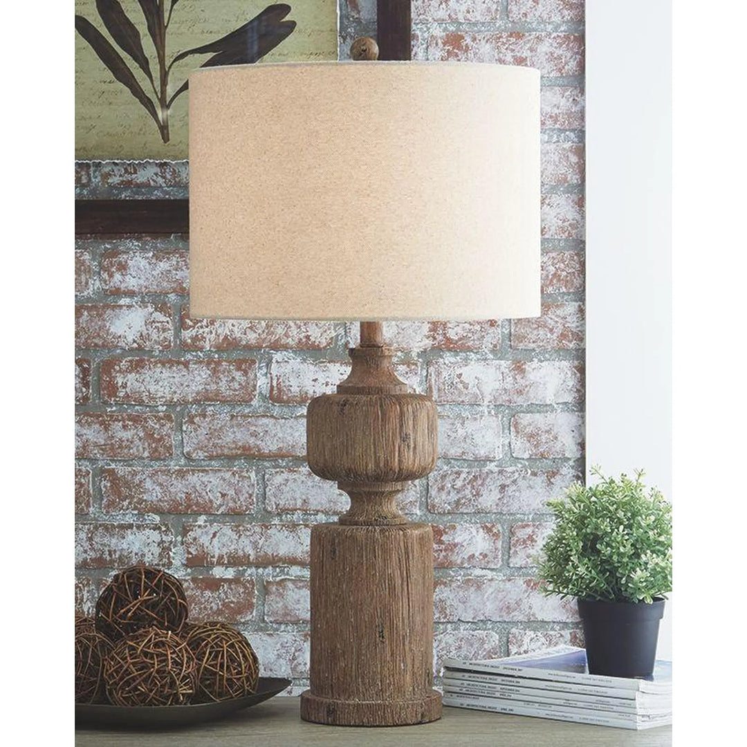 Ashley L235384 Madelief - Brown - Poly Table Lamp (1/CN)