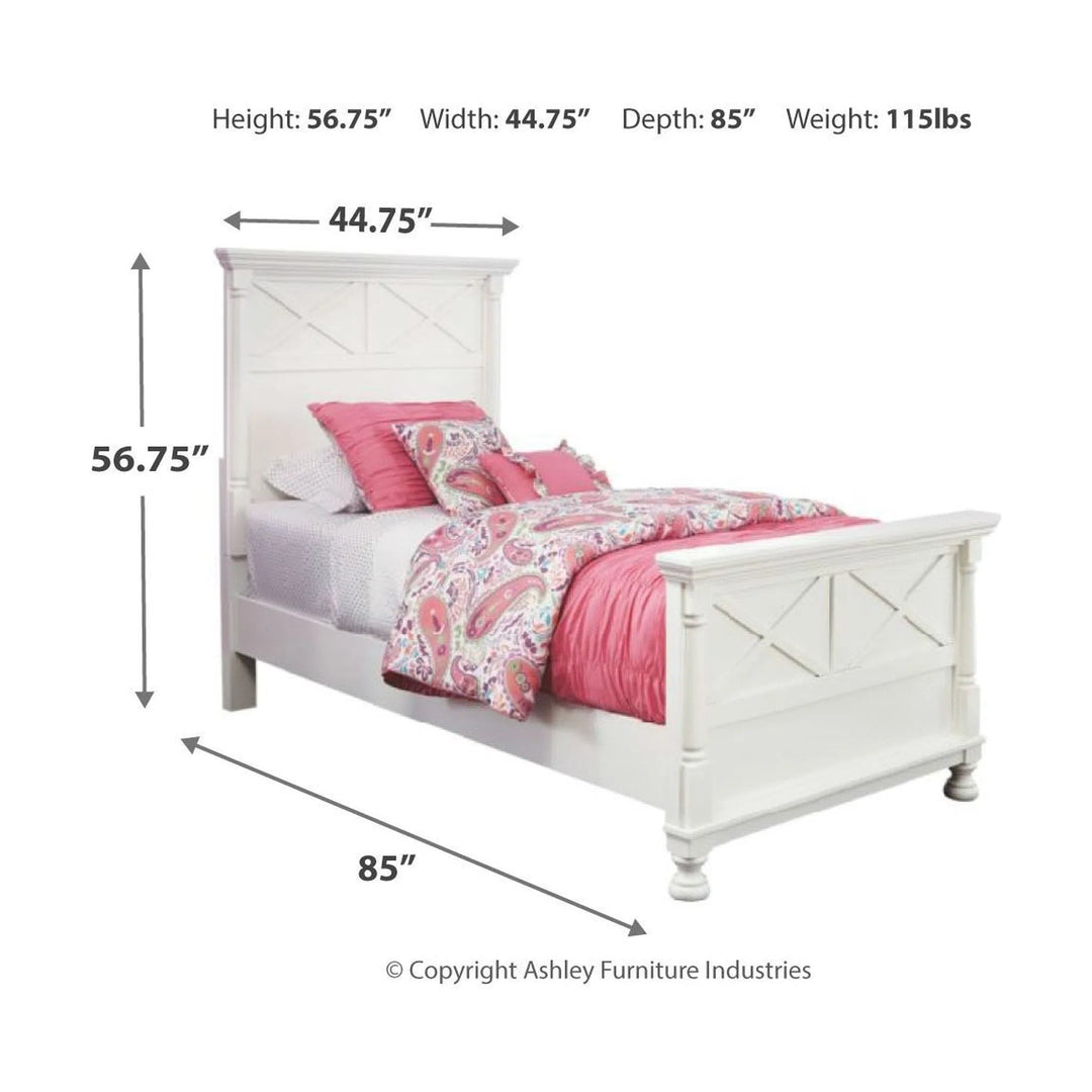 Ashley B502/53/52/83 Kaslyn - White - Twin Panel Bed