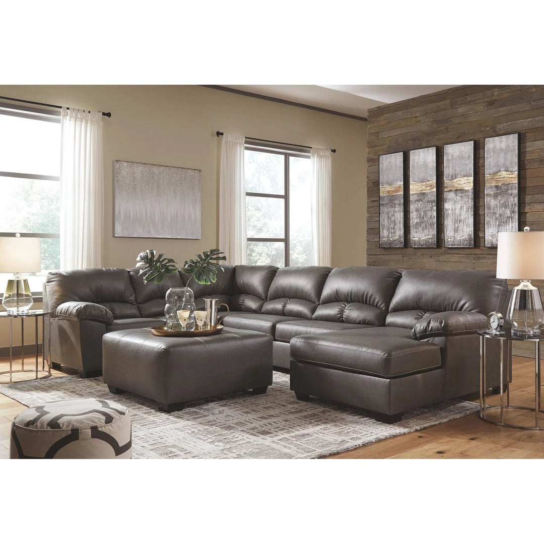 Ashley 25601/48/34/17 Aberton - Gray - 3-Piece Sectional with Chaise