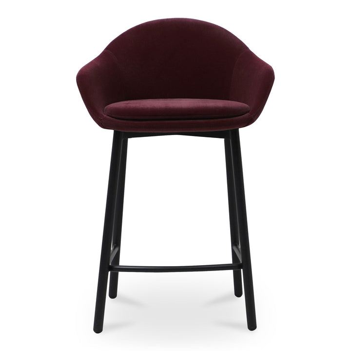 Emily - Counter Stool - Wine Velvet