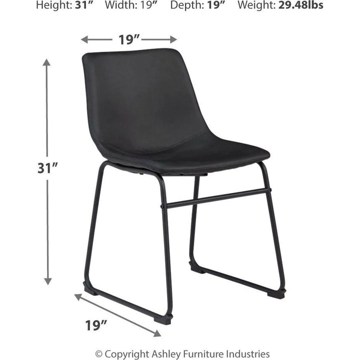 Ashley D372-06 Centiar - Black - Dining UPH Side Chair