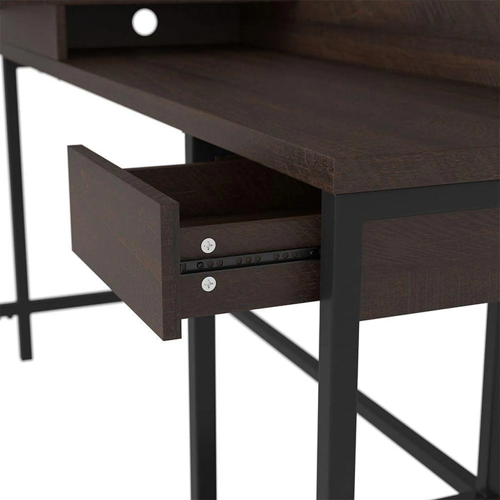 Ashley H283/24/H200-05 Camiburg - Warm Brown - L-Desk with Storage & Swivel Desk Chair