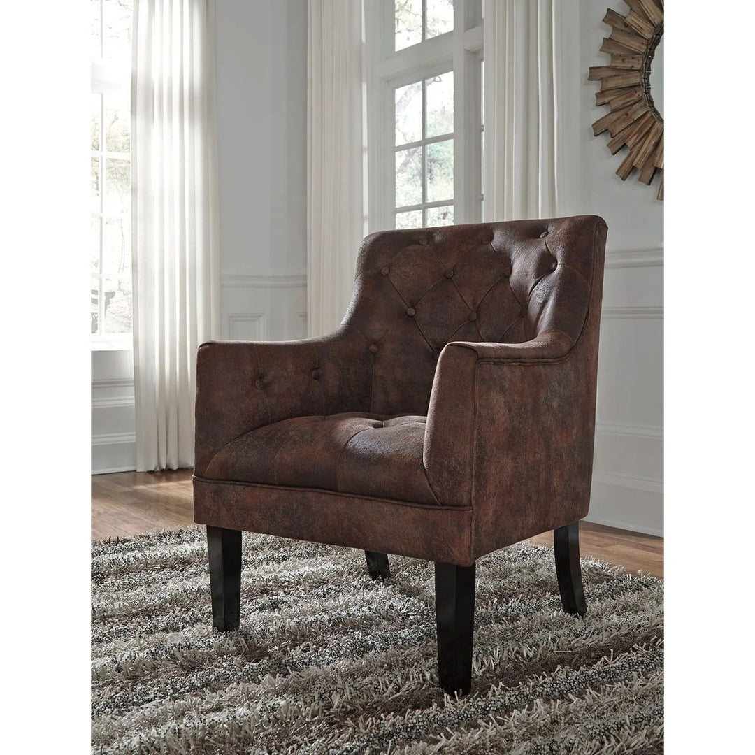 Ashley A3000051 Drakelle Mahogany Accent Chair Fair Deal
