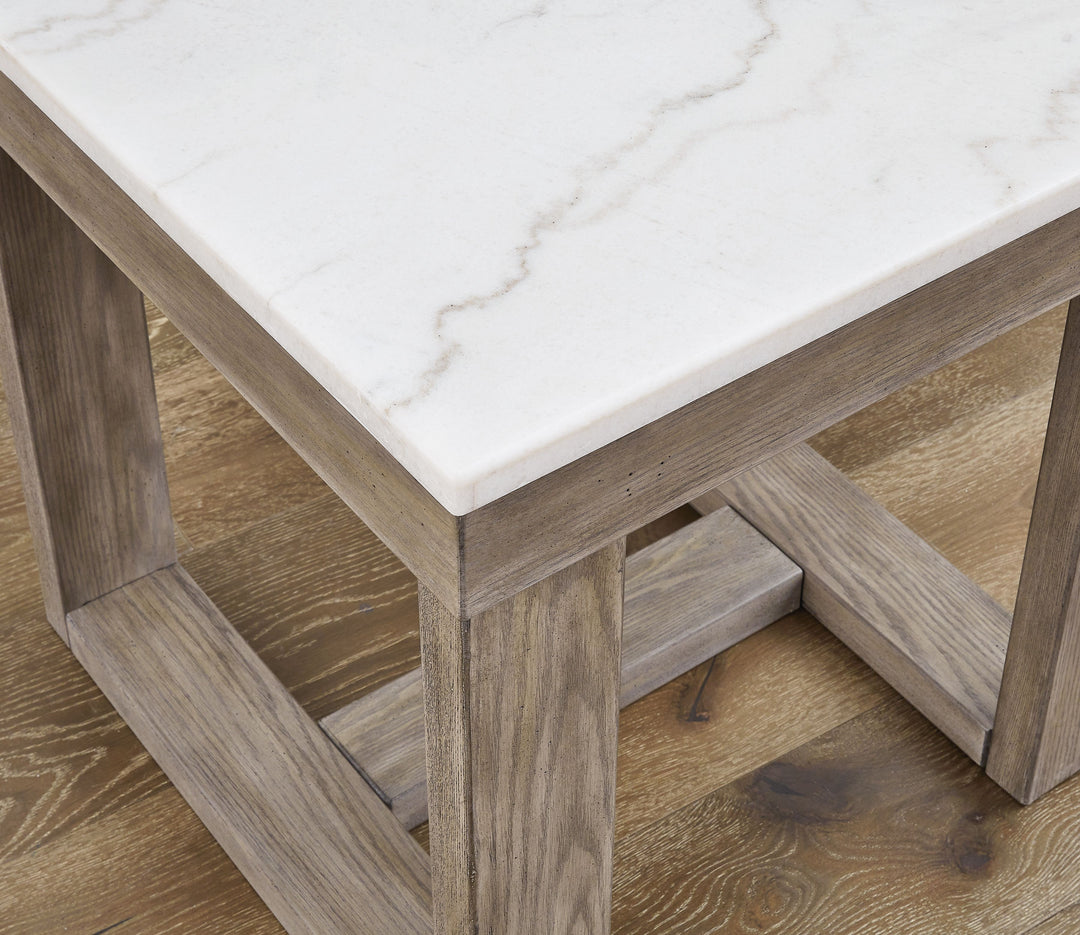 Loyaska - Brown / Ivory - Square End Table