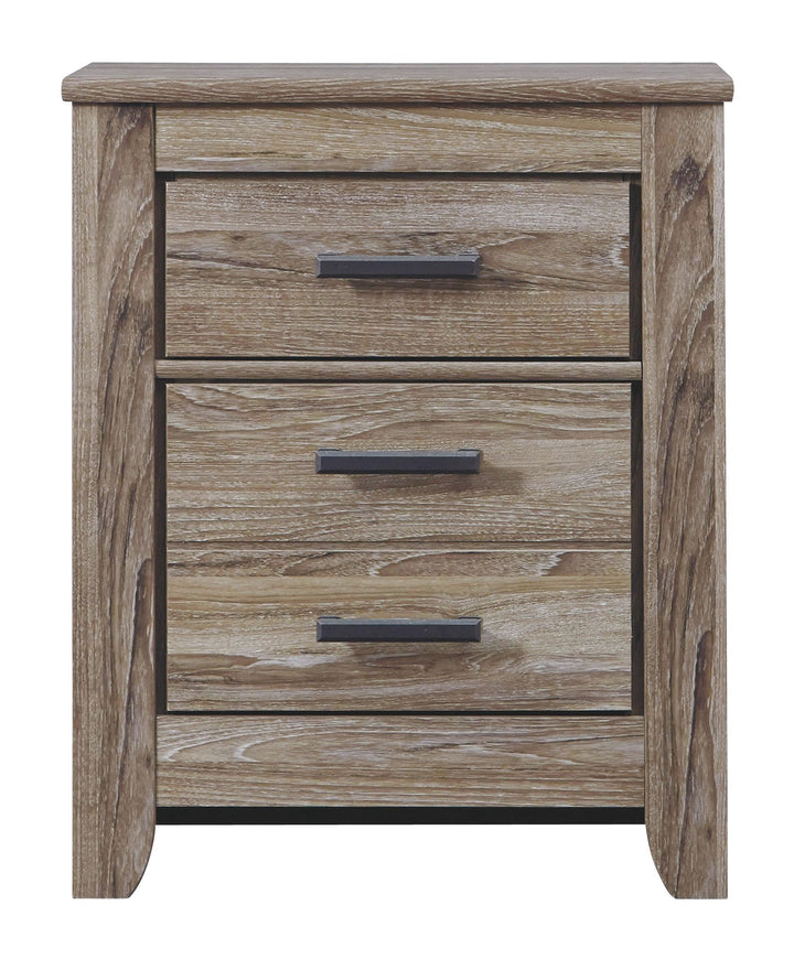 Zelen - Warm Gray - Two Drawer Night Stand