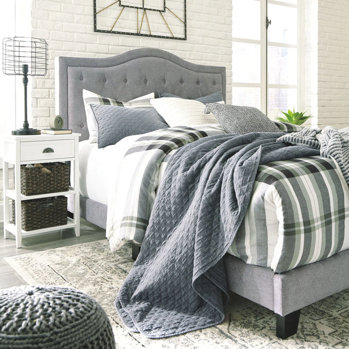 Ashley B090-381 Jerary - Gray - Queen Upholstered Bed