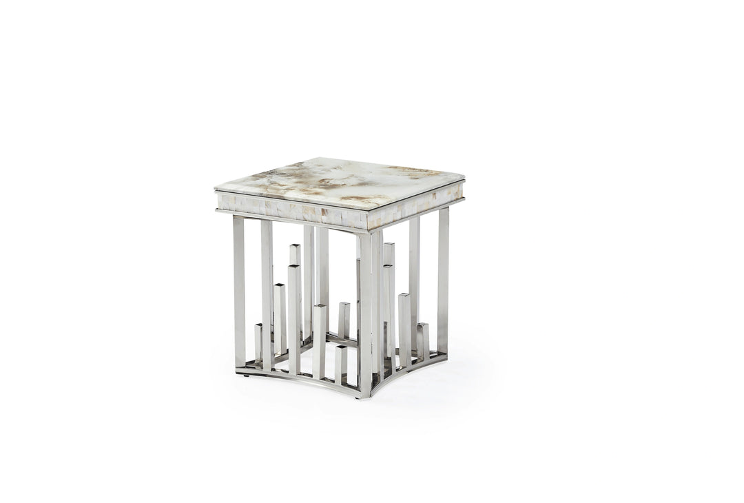Myra End Table – Silver