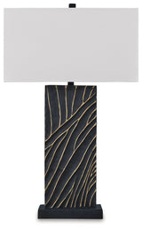 Bartlen - Poly Table Lamp - Black / Gold Finish