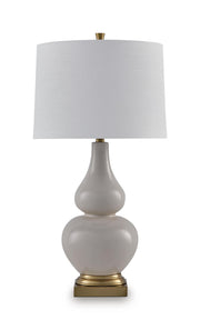Weswick - Ceramic Table Lamp - Cream / Gold Finish